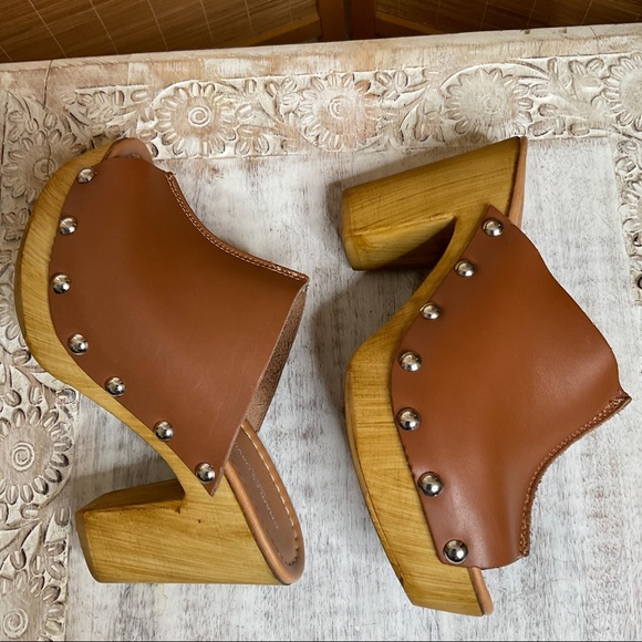 Charles David Cari Peep-Toe Clog 7.5 Tobacco - Picture 13 of 13